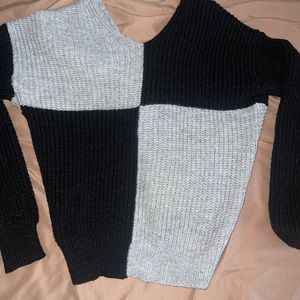 cute black and grey sweater